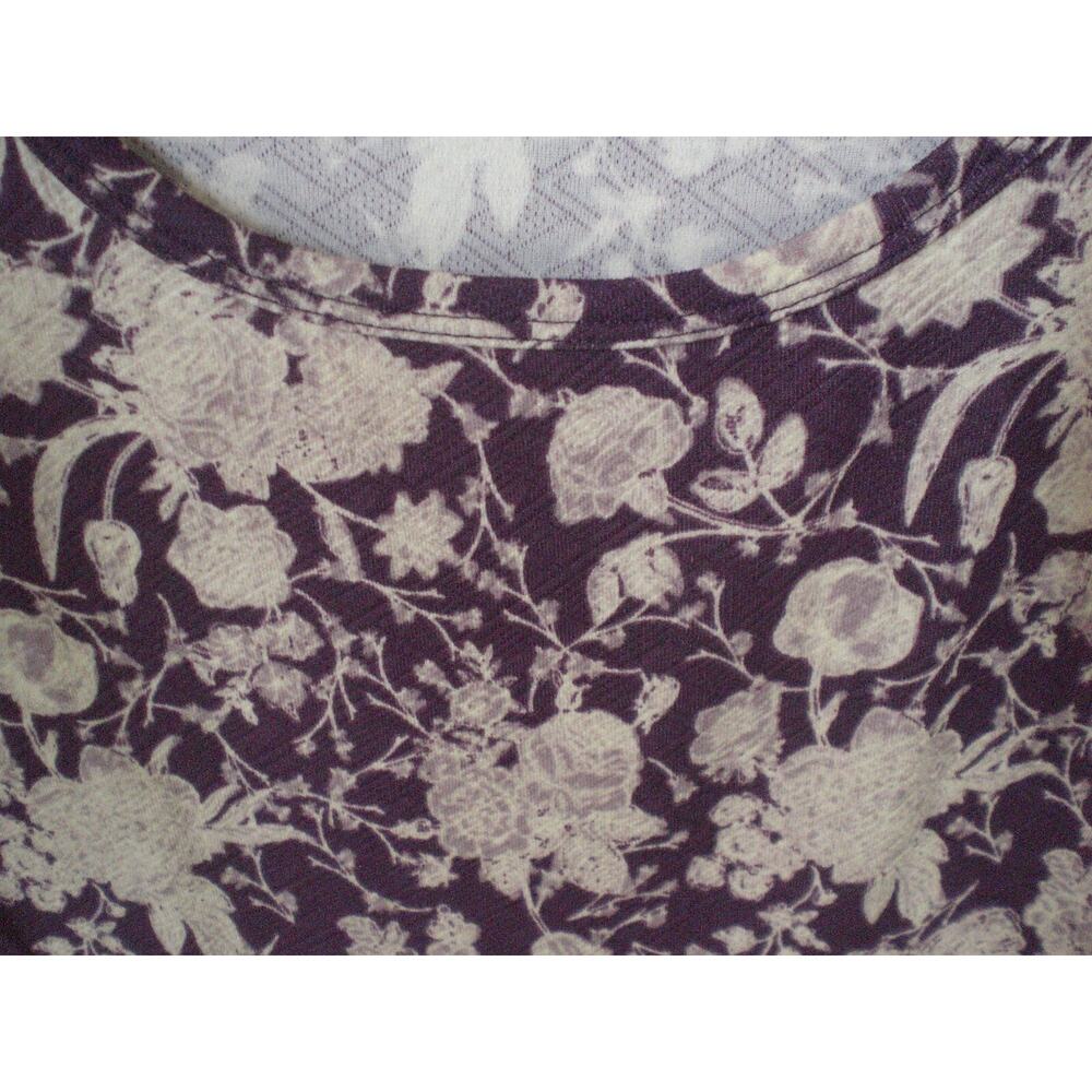 NWT LuLaRoe Nicole Dress Plum with Cream Floral SMALL - Picture 6 of 7